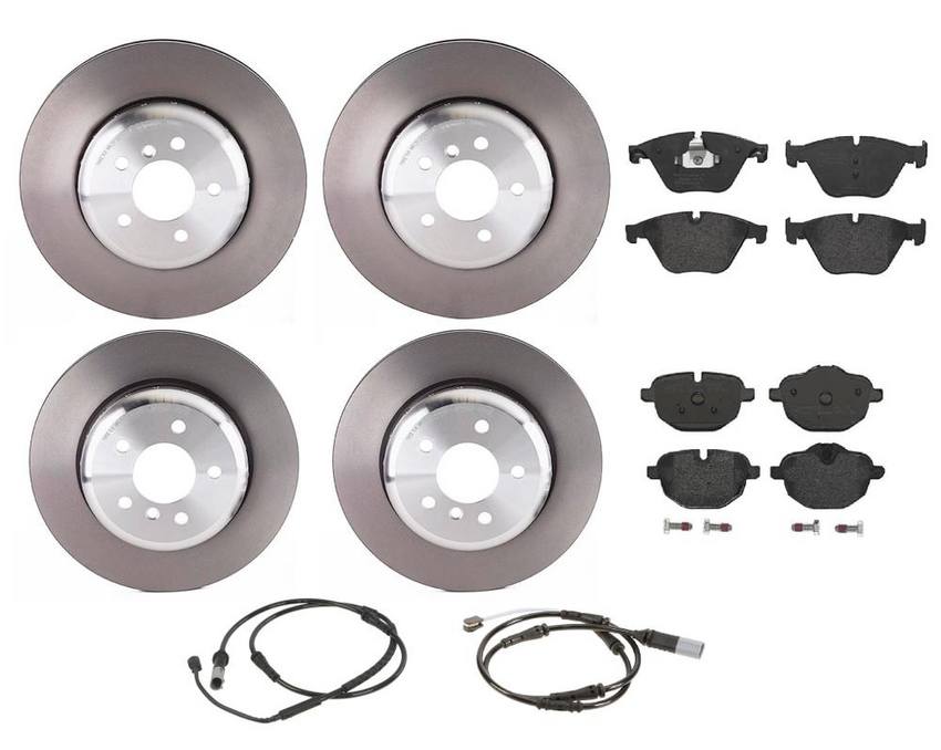 BMW Brembo Brake Kit - Pads &  Rotors Front and Rear (348mm/330mm) (Low-Met) 34356791962 - Brembo 1594458KIT